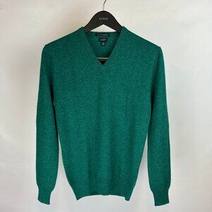 J.Crew Italian Cashmere Vneck Sweater Jade, XS
